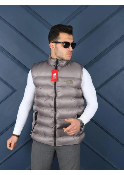 Slm Fit Sport Gri Şişme Yelek(1beden Büyük Al)