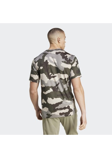 Adidas Camo Aop Erkek Bej Yuvarlak Yaka Tişört