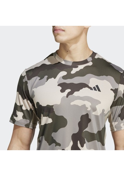 Adidas Camo Aop Erkek Bej Yuvarlak Yaka Tişört