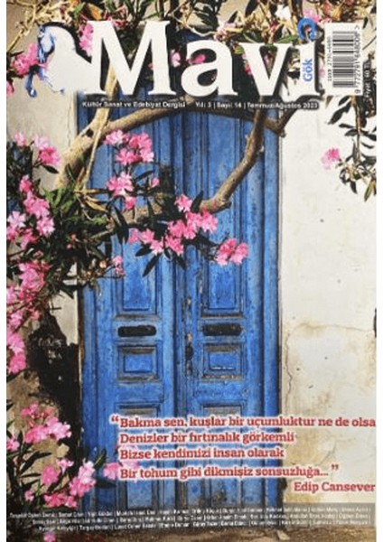Mavi Gök Kültür Sanat Edebiyat Dergisi 14. Sayı - Temmuz - Ağustos 2023