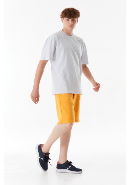 Baskılı Beli Bağcıklı Şort modelleri