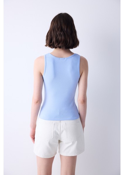 Ft Rib Basic Mavi Cami Atlet