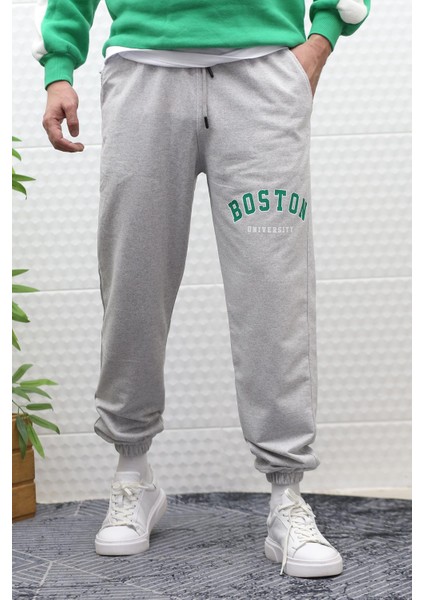 Erkek Eşofman Altı Yazlık Boston Baskılı