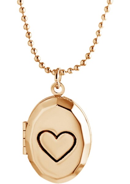 Kolye Gerdanlık Dostluk Zincirleri Kristal Oval Şekil Kolye Zinciri 18K Rose Gold (Yurt Dışından)
