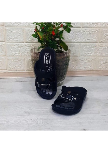 Kajma Siyah Renk Erkek Çocuk Günlük Terlik