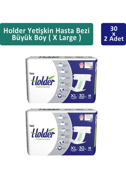 Yetişkin Hasta Bezi Ekstra Büyük Boy ( X Large ) 30 X 2 Adet