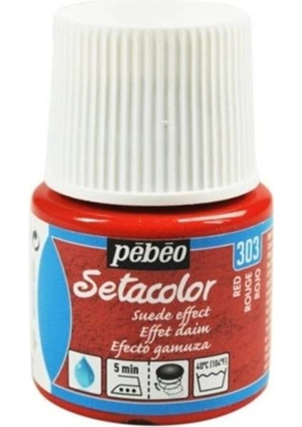 Suede Effect (Süet Etkisi) Kumaş Boyası 303 Red 45 ml