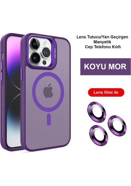 Joko Iphone 15 Kılıf Flet Stand Olabilen Lens Koruyuculu Magsafe Kılıf