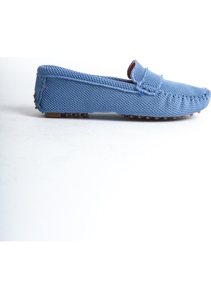 Mubiano Summer Kadın Triko Mavi Babet & Loafer -Mstb2020-M