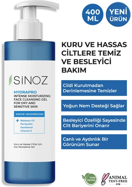 Hydrapro Kuru ve Hassas Ciltler Için Yüz Temizleme Jeli 400 ml