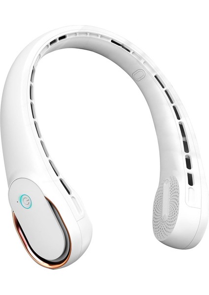Boyun Fanı Taşınabilir Güçlü Ayarlanabilir 360° Soğutma Ultra Sessiz Fan Kanatsız Tasarım - Mavi (Yurt Dışından)
