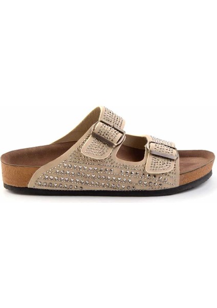 Bej Taşlı Kadın Terlik K04319542087 fiyatları