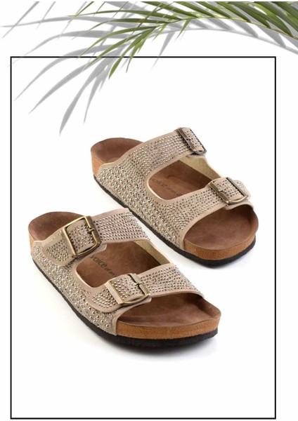 Vizon Taşlı Kadın Terlik K04319542087