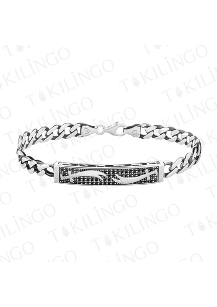 925 Ayar Gümüş Çift Zülfikar Kılıç Motifli Gurmet Erkek Bileklik fiyatları