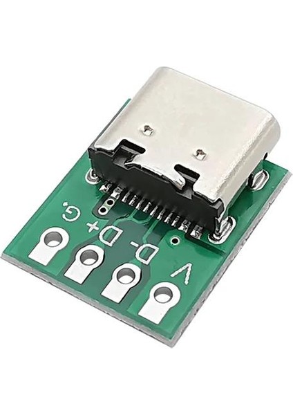 USB Type-C 3.1 Konnektörü 4 Pin Dişi Açılı DIP Çevirici Jack PCB USB Şarj Soketi Dip DIY