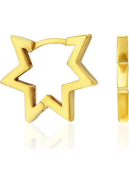 Taşsız Yıldız Küpeler