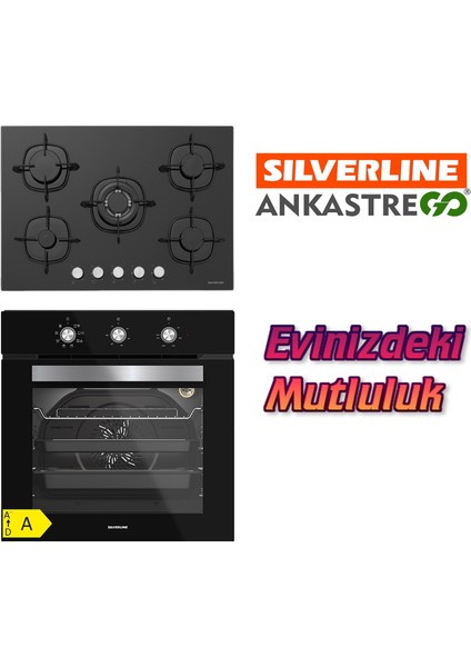 BO6503B01 - CS5365B01 Siyah Cam 2 Li Ankastre Set