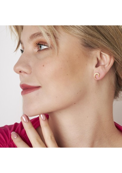 Ay Yarım Ay Taşlı Küpeler indirimleri