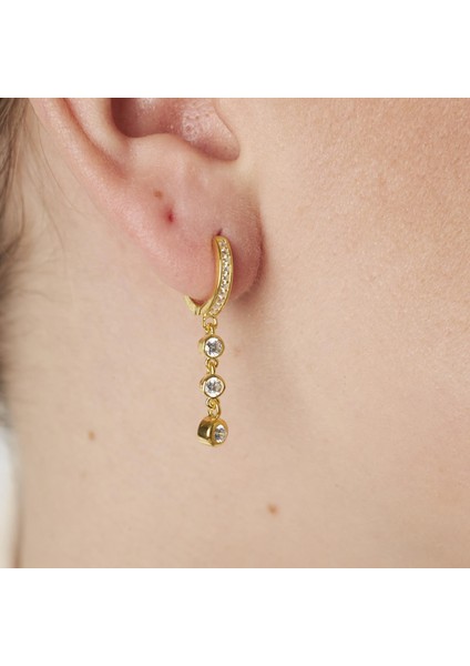 Sarkan Üç Taşlı Küpeler modelleri