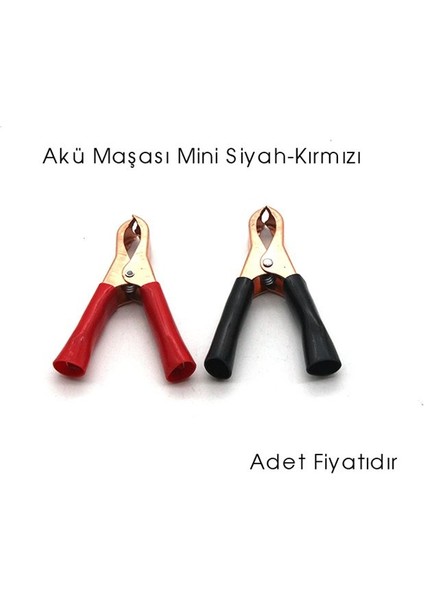 (Adet Fiyat) Akü Maşası Küçük Siyah Kırmızı