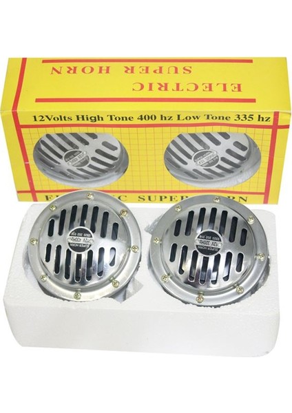 Korna 12V Süpertone Nikelli 130MM (Set)