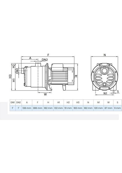 Sps Silence 5-58 Paslanmaz Gövdeli Sessiz Jet Pompa 0.75 Hp 5 Bar 4.8 M³/h