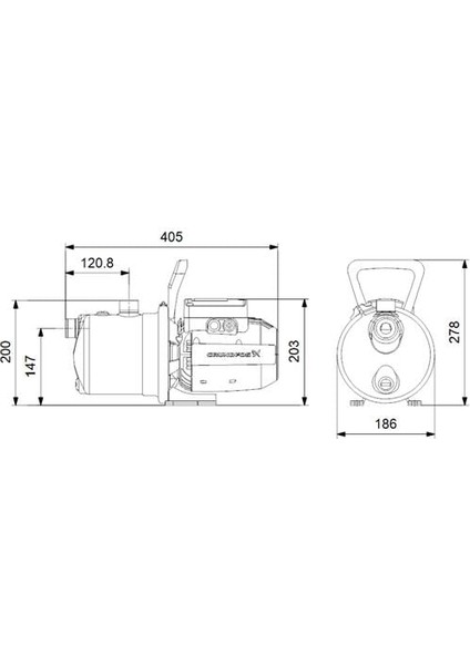 Jp 3-42 Paslanmaz Gövdeli Jet Pompa 40 Mss 3.6 M³/h modelleri