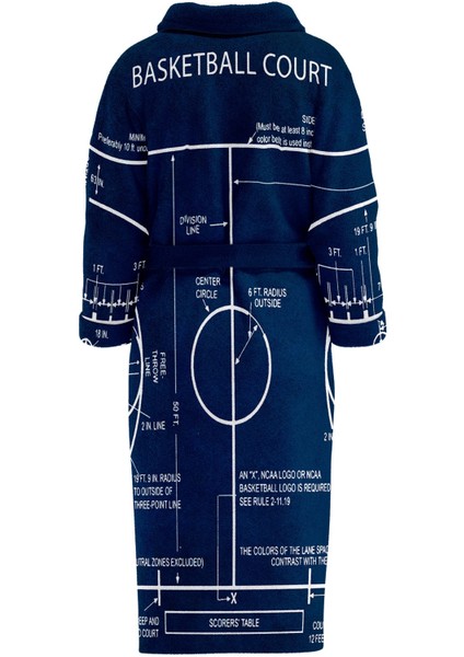 Basketball Court Navyblue - Basketbol Sahası Bornoz