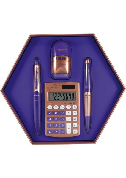 Copper Altıgen Mor Hediye Set 1