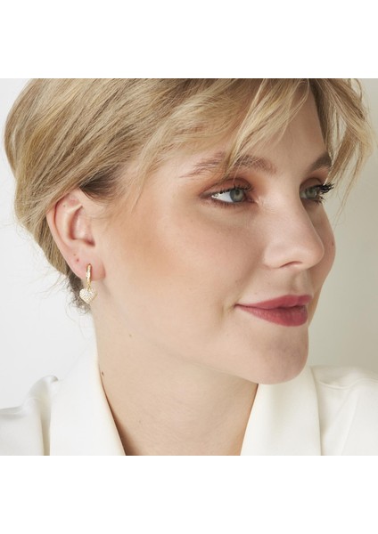 Taşlı Kalp Küpeler indirimleri