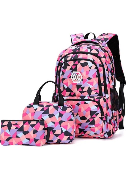 Üç Parçalı Üniversite Öğrencisi Sırt Çantası Naylon Hafif Sırt Çantası (Yurt Dışından)