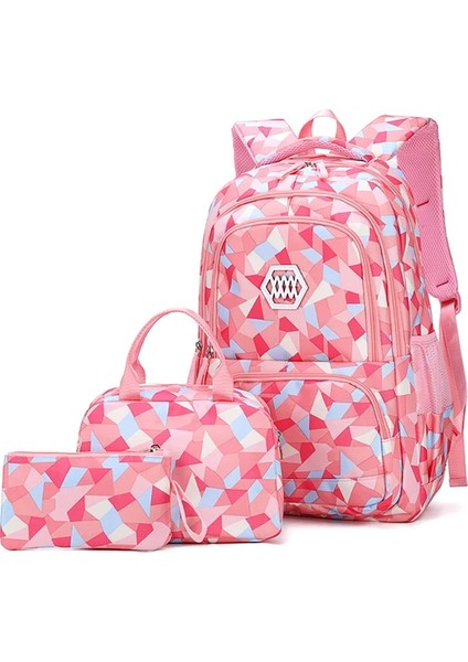 Üç Parçalı Üniversite Öğrencisi Sırt Çantası Naylon Hafif Sırt Çantası (Yurt Dışından)