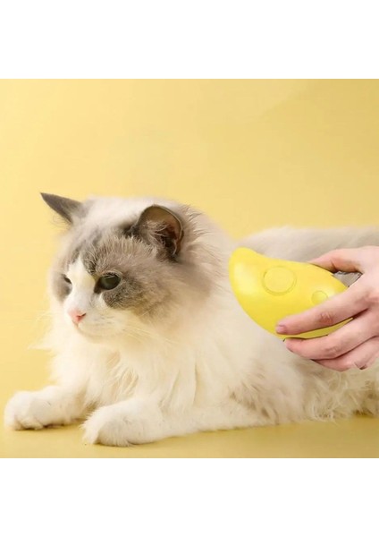 Buharlı Yumuşak Silikon Uçlu Kedi - Köpek Tüy Tarama Tarağı Yıkama Tımar Fırçası