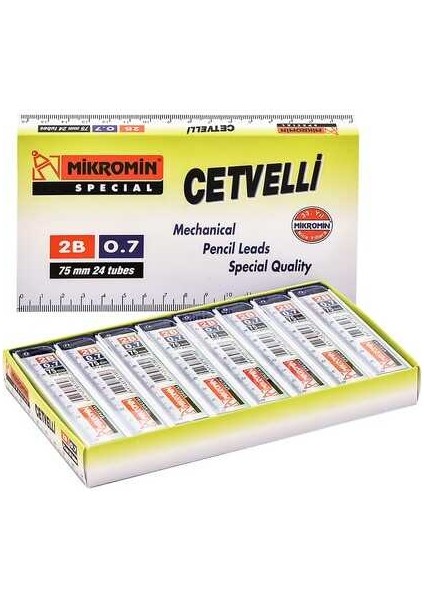 Min Cetvelli 2B 75 Mm 0.7 Mm M-750 - 24lü Paket