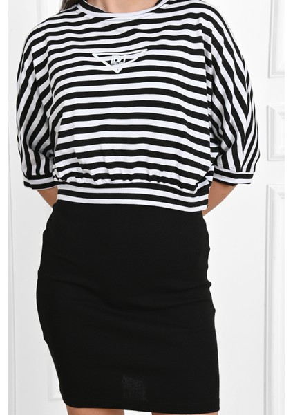 Kadın Askılı Kaşkorse Tişört Elbise Takım 3791-23 indirimleri