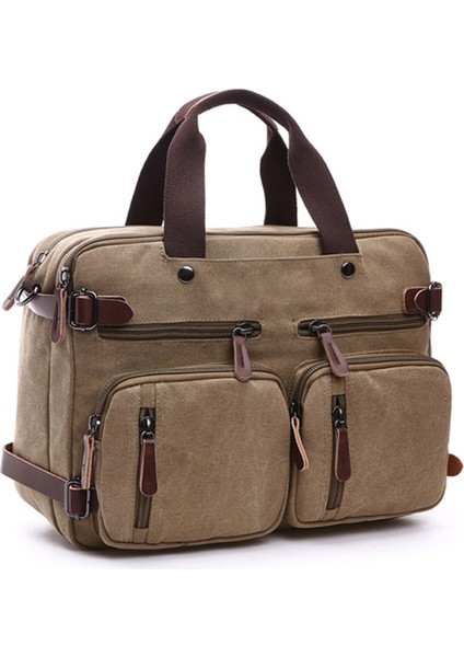 Kahki-S Dönüştürülebilir Sırt Çantası Messenger Çanta Dizüstü Bilgisayar Evrak Çantası Iş Çantası Çanta (Yurt Dışından)