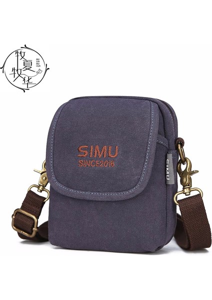 Açık Gri Moda Bir Omuz Çantası Dikey Versiyonu Erkek Basit Crossbody Çanta Düz Renk Iş (Yurt Dışından)