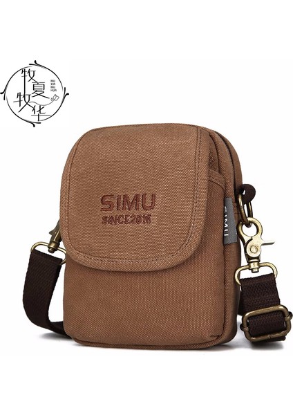 Açık Gri Moda Bir Omuz Çantası Dikey Versiyonu Erkek Basit Crossbody Çanta Düz Renk Iş (Yurt Dışından)