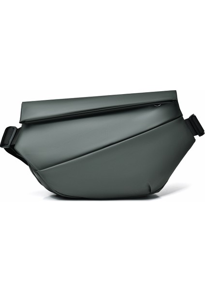 Ordu Yeşil Yüksek Aşınma Direnci Marka Erkek Motosiklet Göğüs Çantası Su Geçirmez Çok Fonksiyonlu Göğüs Çantası Serin Çapraz Crossbody Çanta (Yurt Dışından)