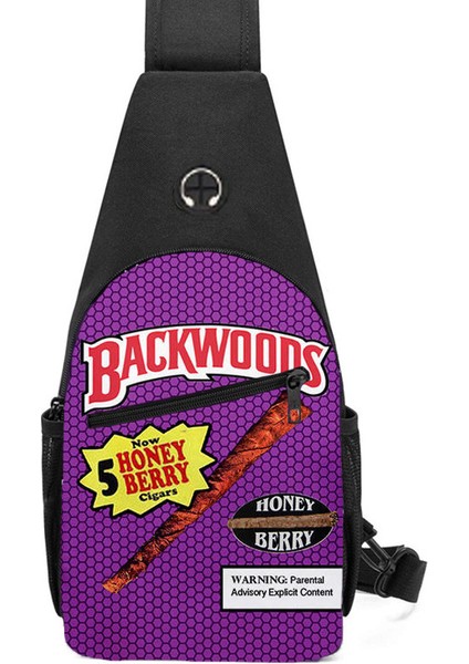07 Özel Logo Backwoods Dijital Baskılı Crossbody Çanta Erkekler Tek Omuz Paketi Telefon Göğüs Çantası (Yurt Dışından)
