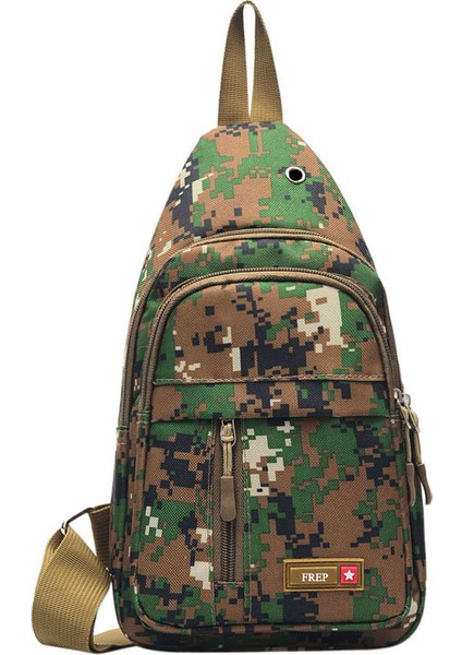 Yeşil Sıcak Satış Anti-Hırsızlık Kulaklık Delik Rahat Omuz Sling Crossbody Özel Göğüs Paketi Çanta Erkekler Omuz Çantası (Yurt Dışından)