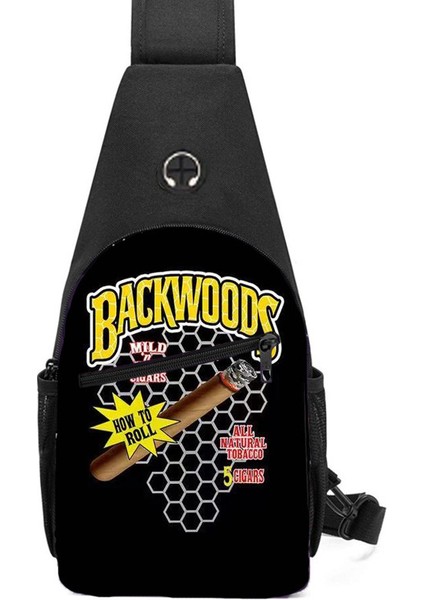 11 Özel Logo Backwoods Dijital Baskılı Crossbody Çanta Erkekler Tek Omuz Paketi Telefon Göğüs Çantası (Yurt Dışından)