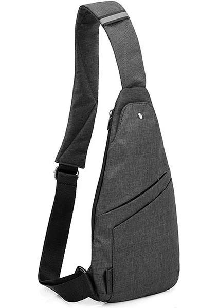 Hardal Spor Omuz Su Geçirmez Unisex Yetişkin Kadın USB Şarj Göğüs Çanta Crossbody Erkekler (Yurt Dışından)