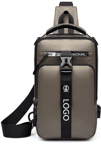 Altın Erkek Moda Spor Göğüs Çantası, Naylon Malzeme Crossbody Çanta, Spor Için Su Geçirmez Göğüs Çantası, Dış Mekan (Yurt Dışından)
