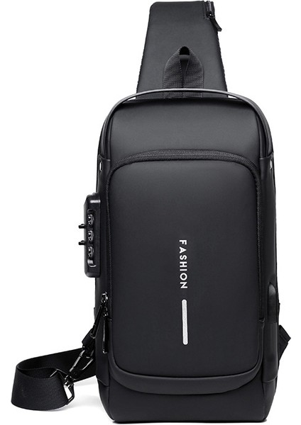 C1 2022 Yeni Moda Su Geçirmez Göğüs Çanta USB Erkekler Crossbody Tek Kollu Çanta Erkekler Erkekler Için Crossbody Çanta (Yurt Dışından)