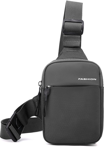 Gri Yeni Mini Crossbody Messenger Çanta Unisex Spor Crossbody Çanta Erkek Telefon Göğüs Çantası (Yurt Dışından)