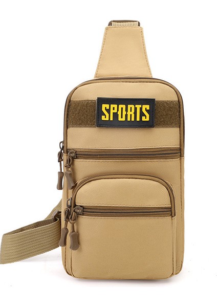 Haki 2 Oxford Kumaş Kamuflaj Göğüs Çantası Erkek Dış Ticaret Su Geçirmez ve Aşınmaya Dayanıklı Omuz Çantası Büyük Kapasiteli Crossbody Çanta (Yurt Dışından)