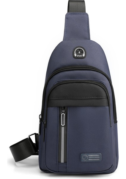 Blue-1 9 Seçenekleri Erkekler Basit Crossbody Omuz Saklama Torbaları Kısa Seyahat Haberciler Çanta Koşu Göğüs Paketi (Yurt Dışından)