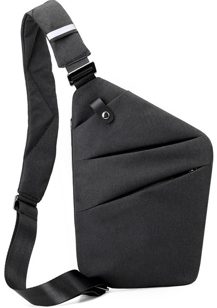Siyah Sol Moda Trendleri Anti Hırsızlık Erkekler Göğüs Çantası Saco Crossbody Masculino Adam Naylon Erkek Crossbody Çanta Özel Logo ile (Yurt Dışından)