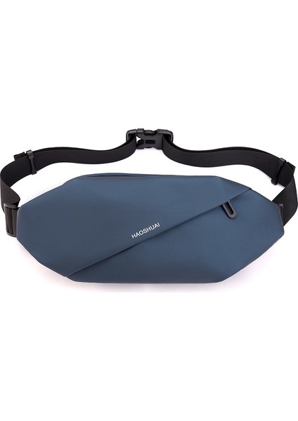 Mavi Özelleştirilmiş Rahat Seyahat Taşınabilir Okul Su Geçirmez Erkek Bozuk Para Cüzdanı Crossbody Çanta Göğüs Çantası (Yurt Dışından)